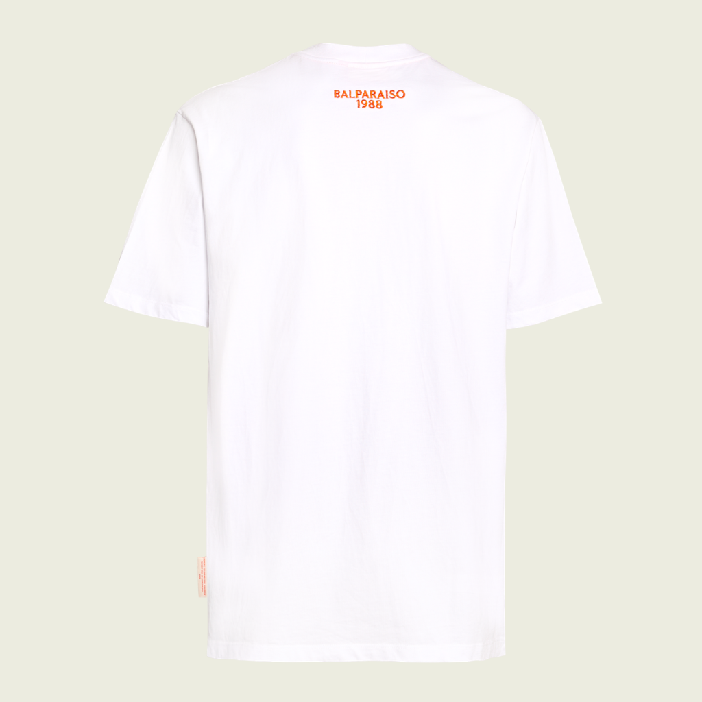 T SHIRT QUIET ORANGE WHITE