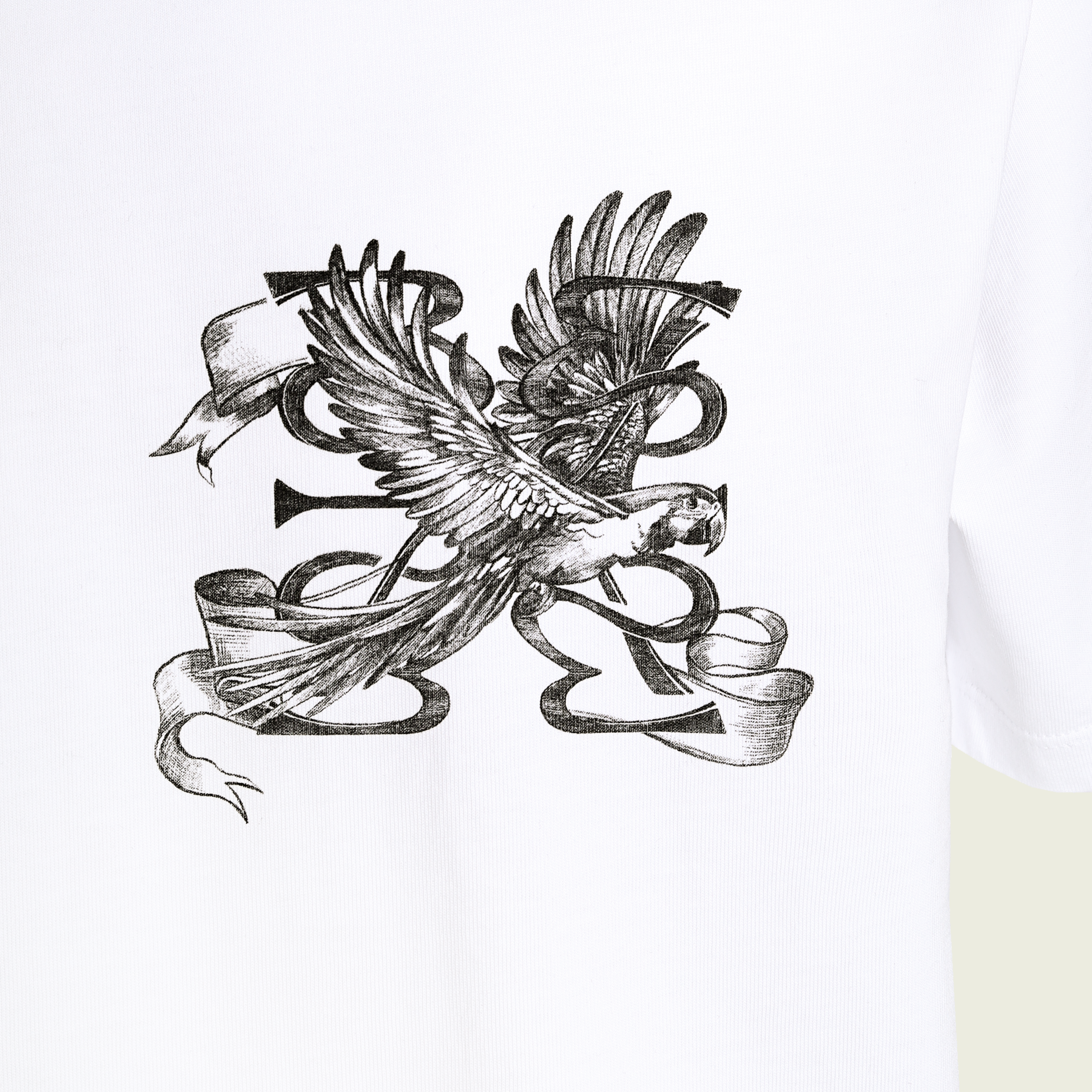 T SHIRT SILENCE FLIGHT WHITE
