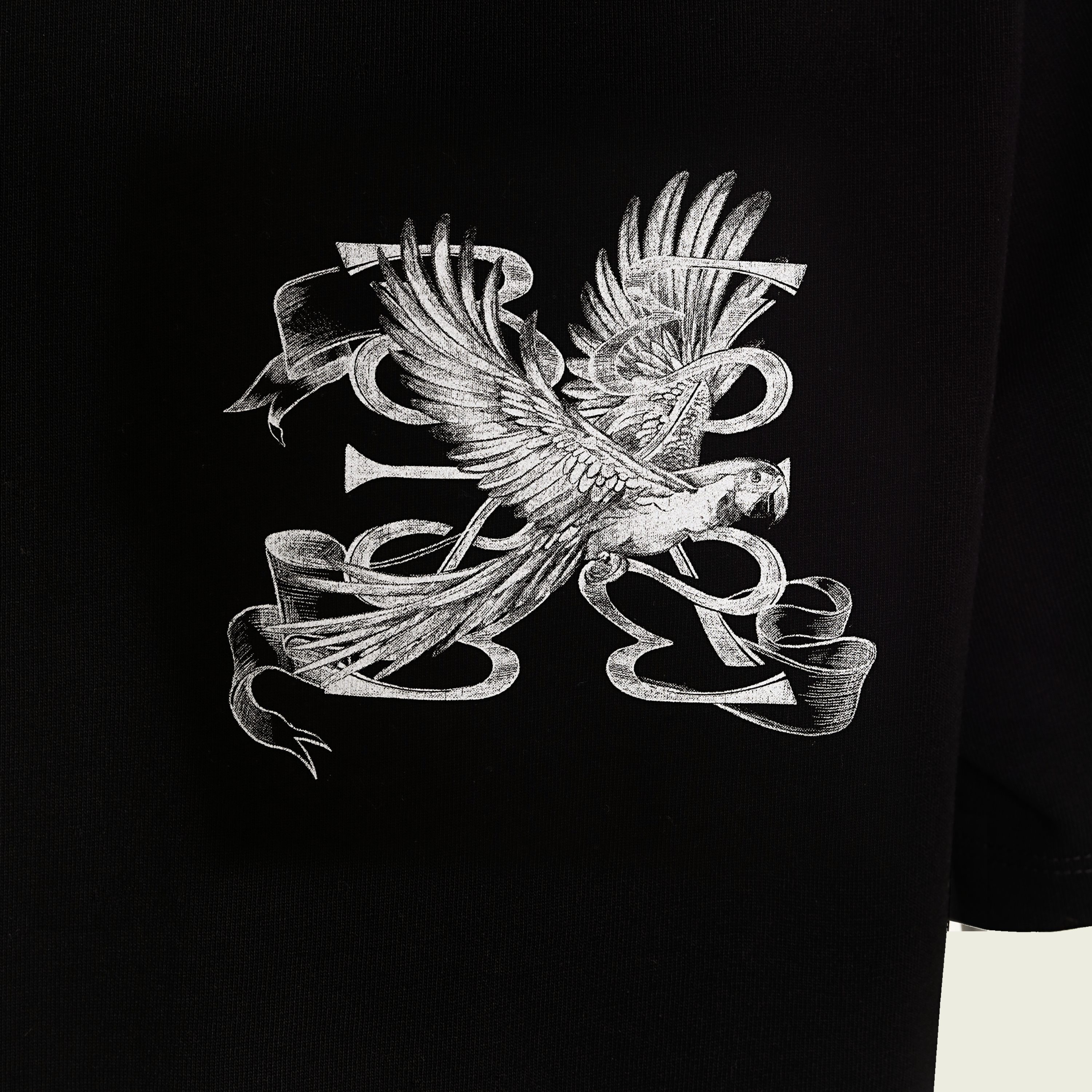 T SHIRT SILENCE FLIGHT BLACK
